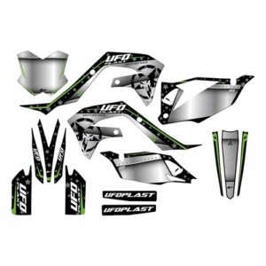 UFO KAWASAKI DECALS KIT KXF 250 21-23/450 19-23 STARDUST BLK # [ONC01]